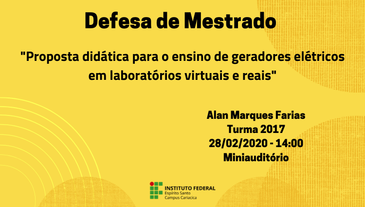 Defesa de Mestrado Alan Farias Turma 2017